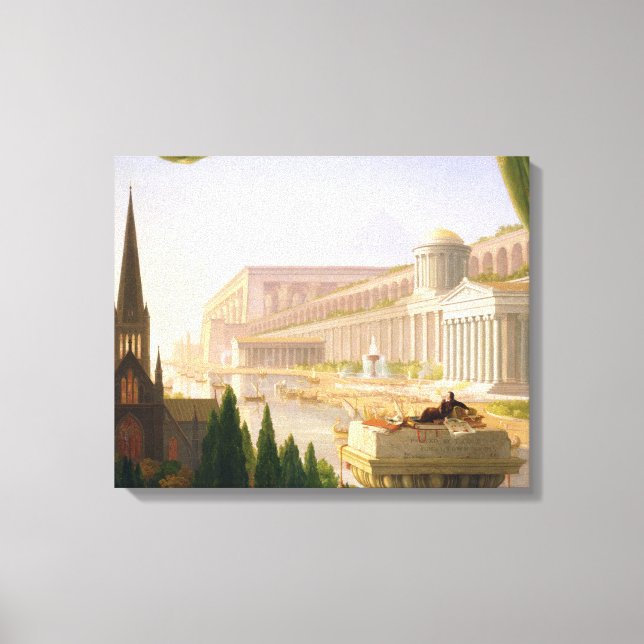 Impressão Em Tela Sonho de arquiteto (por Thomas Cole) (Frente)
