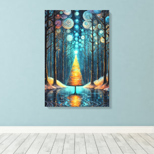 Impressão Em Tela Sonho de Férias Iridescente 🎄 Árvore de Natal bri
