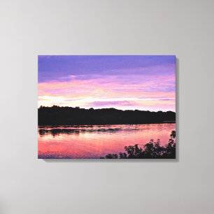 Impressão Em Tela Sonho do por do sol sobre o Delaware