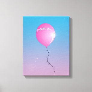 Impressão Em Tela Sonho no balão Cor-de-Rosa de Cotação em uma inspi