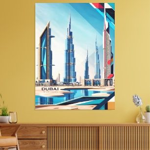 Impressão Em Tela Sonho Skyline de Dubai