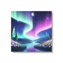 Sonhos da Aurora: Rio Fluindo e Campo de Flores