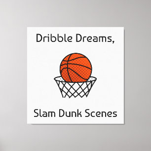 Impressão Em Tela Sonhos de Drible, Cenas de Enterro de Basquetebol