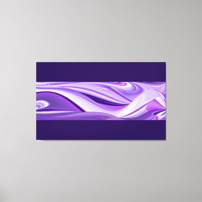 Impressão Em Tela Sonhos de neve roxa, Abstrato Fantasia Arte Arco-Í (Frente)