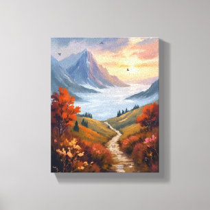Impressão Em Tela Sonhos Diurnos de Outono   Pintura de Paisagem de 