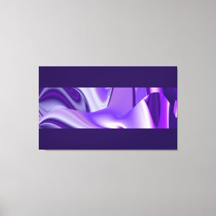 Impressão Em Tela Sonhos Roxos, Abstrato Fantasia Arte Arco-Íris