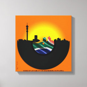 Impressão Em Tela Sons de uma skyline: Joanesburgo, África do Sul