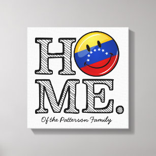 Impressão Em Tela Sorrindo o aquecimento doméstico da bandeira venez