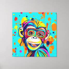 Impressão Em Tela Sorriso de macaco