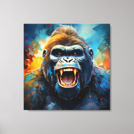 Impressão Em Tela Sorriso Gorila