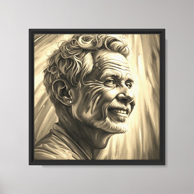 Impressão Em Tela Sorriso profundo (Frente)