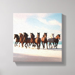 Impressão Em Tela Sortudos Sete Cavalos