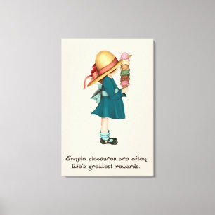 Impressão Em Tela Sorvete de Isabel