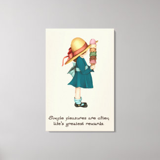 Impressão Em Tela Sorvete de Isabel