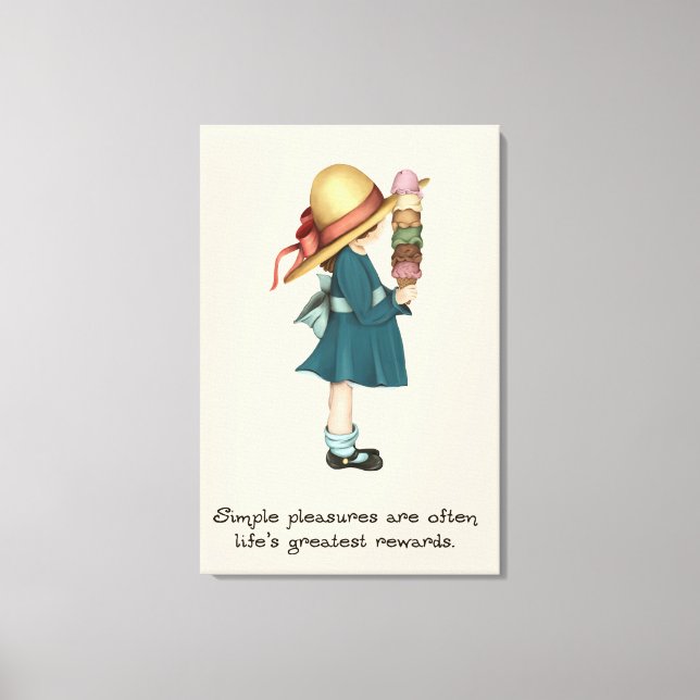 Impressão Em Tela Sorvete de Isabel (Frente)