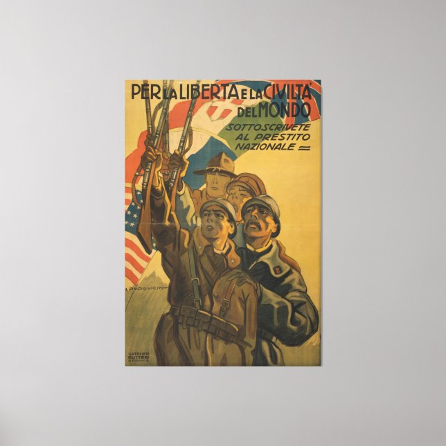 Impressão Em Tela Sottoscrivete al Prestito (Frente)