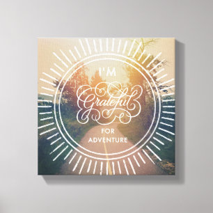 Impressão Em Tela Sou Grata por Aventura