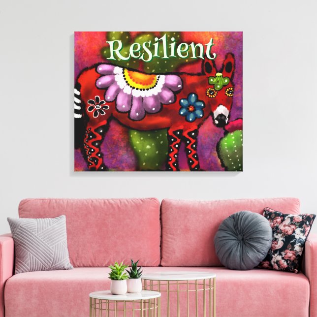 Impressão Em Tela Southwest Talavera-Style Donkey Personalized (Insitu(Sala de estar))