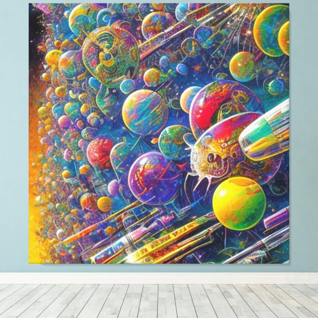 impressão em tela Space Race (Insitu(piso de madeira))