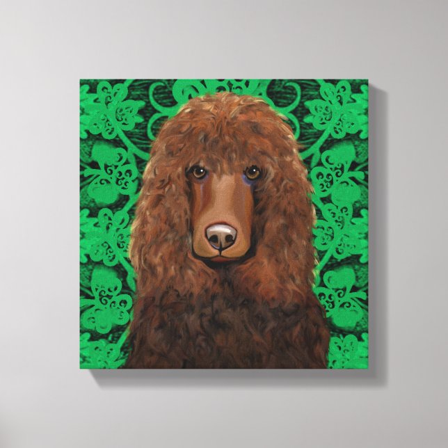 Impressão Em Tela Spaniel de Água Irlandês (Frente)