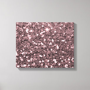 Impressão Em Tela Sparkles Dourados cor-de-rosa do brilho do falso