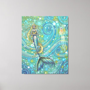 Impressão Em Tela Sparkles Mermaid Fantasy Art de Molly Harrison