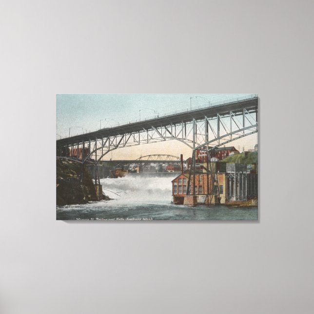 Impressão Em Tela Spokane, Washington - Rua Monroe (Frente)