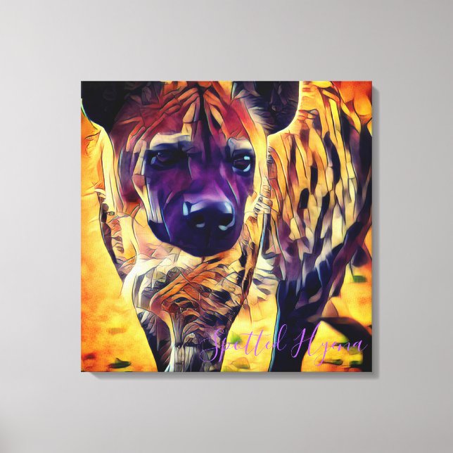Impressão Em Tela Spotted Hyena [Premium Canvas] (Frente)