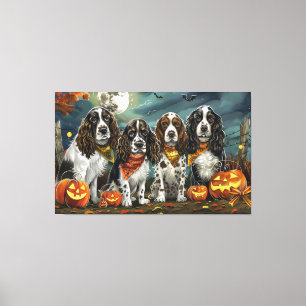 Impressão Em Tela Springer Spaniel Halloween Spooky