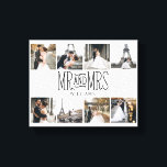 Impressão Em Tela Sr. Monograma com Letras de Foto da & Sra. Oito<br><div class="desc">Este é o design perfeito para os recém-casados,  adicione fotos memoráveis e mude facilmente o nome.</div>