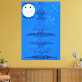 Impressão Em Tela Sr. Moon, o Poema Infantil Moon de 32" x 48"