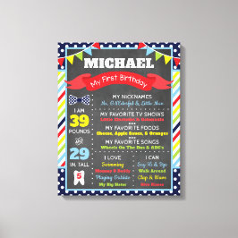 Impressão Em Tela Sr. ONEGreat Chalkboard Poster | Primeiro Aniversá