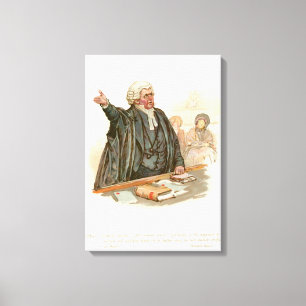 Impressão Em Tela Sr. Perker dos papéis de Pickwick