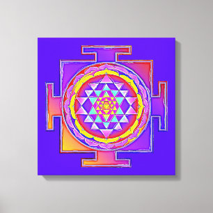 Impressão Em Tela Sri Yantra - Símbolo hinduísmo Design 1