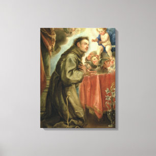 Impressão Em Tela St Anthony de Pádua adorador a criança do cristo