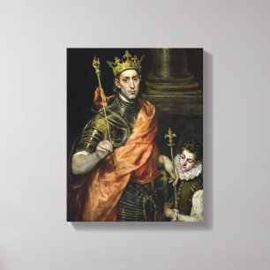 Impressão Em Tela St Louis e sua página, c.1585-90