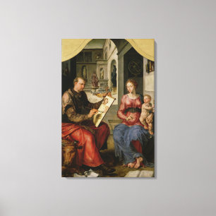Impressão Em Tela St Luke que pinta o Virgin, c.1545
