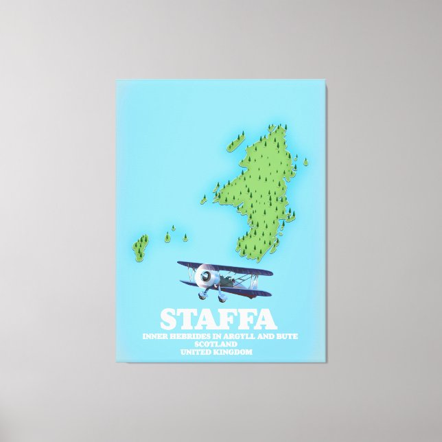 Impressão Em Tela Staffa Hébridas Interiores em Argyll e Bute, Escóc (Frente)