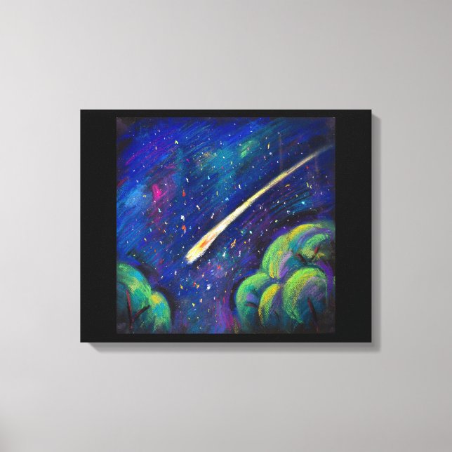 Impressão Em Tela Star Comet Original Pintura Bela (Frente)