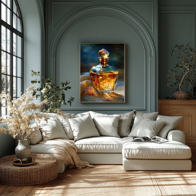 Impressão Em Tela Stardust Elixir - Luz cósmica num frasco de perfum (Criador carregado)