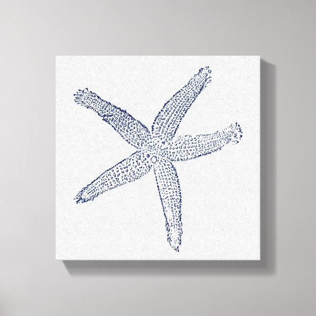 Impressão Em Tela Starfish minimalista (Frente)