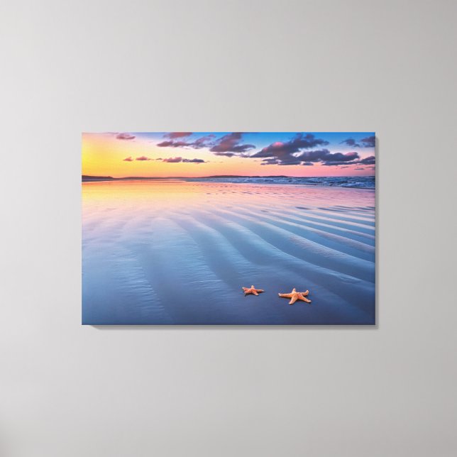 Impressão Em Tela Starfish Na Areia (Frente)