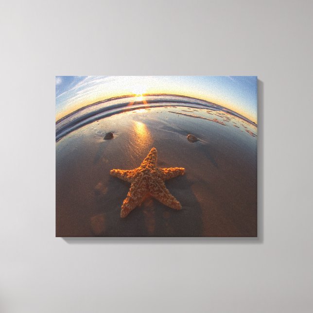 Impressão Em Tela Starfish na praia (Frente)