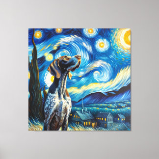 Impressão Em Tela Starry German Shorthired Pointer Portrait