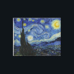 Impressão Em Tela Starry Nigh por Van Gogh, tamanho original<br><div class="desc">A Noite Estrelada é um óleo na canvas do pintor holandês poste-impressionista Vincent van Gogh. Pintado em junho de 1889,  mostra a visão da janela voltada para leste do seu quarto de asilo na Santo-Rémy-de-Provence,  pouco antes do nascer do sol,  com a adição de uma vila idealizada.</div>