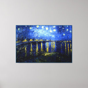 Impressão Em Tela Starry Night over the Rhone por Van Gogh