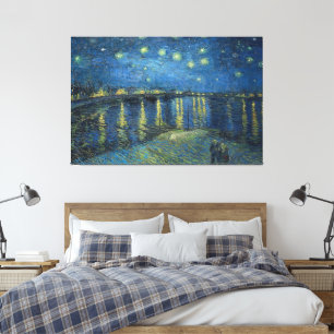 Impressão Em Tela Starry Night Over the Rhone, por Vincent van Gogh