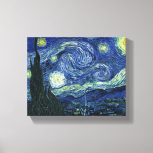 Impressão Em Tela Starry Night Vincent van Gogh Vintage Pintura