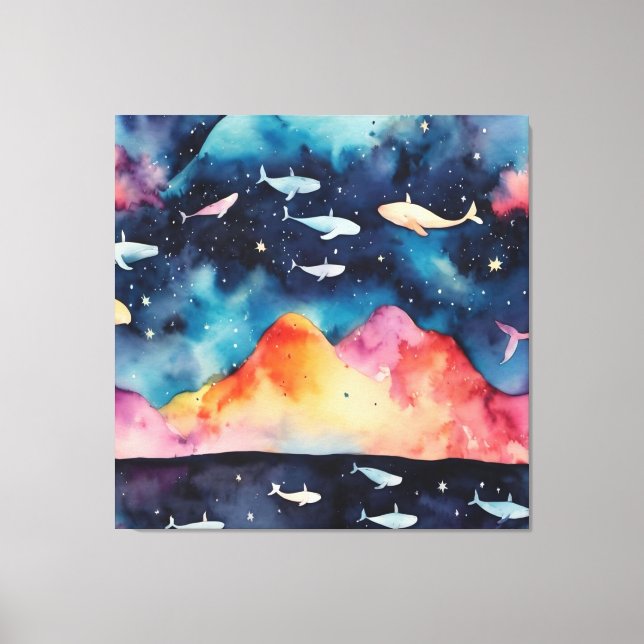 Impressão Em Tela Starry Seascape (Frente)