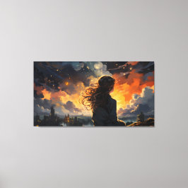 Impressão Em Tela Starry Sky em Fogo